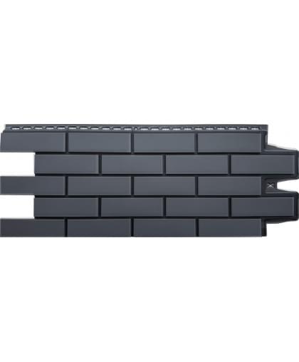 Фасадные панели (Цокольный Сайдинг) Grand Line Кирпич Клинкерный DESIGN Графит, ШОВ RAL 9005